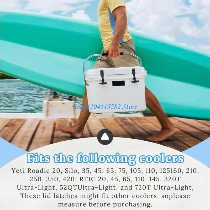 

Premium Refrigerator Lock Clips 4pc Pack Heavy Duty Design for Camping Storage Boxes