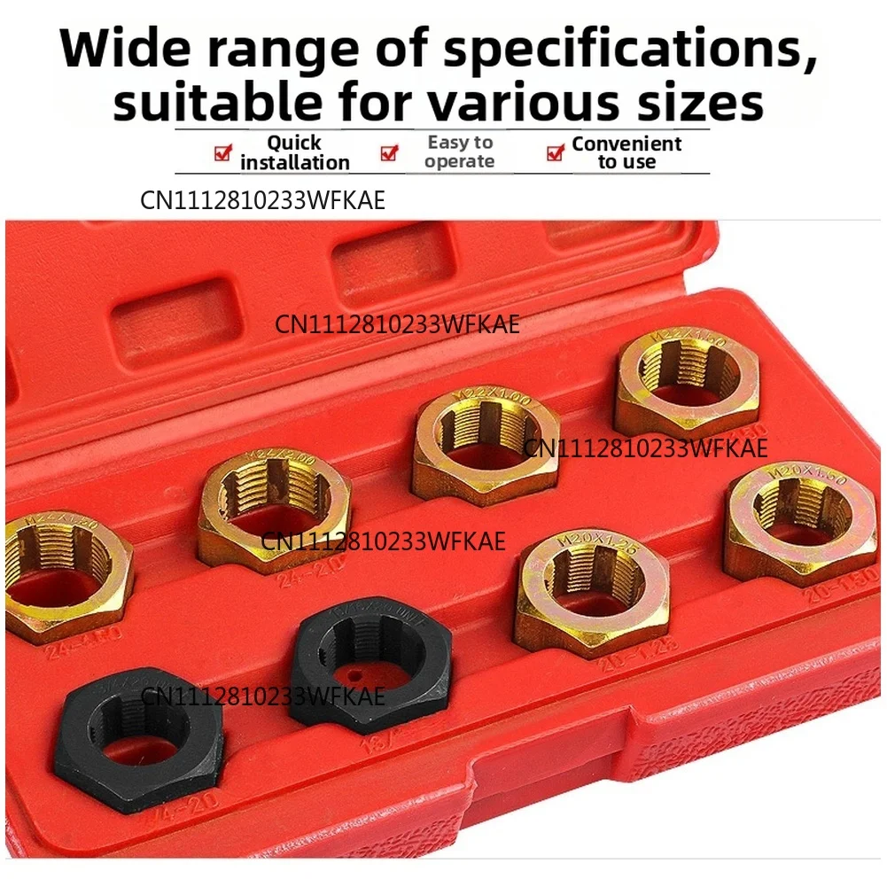 8pcs/Set Automotive Drive Shaft Thread Repair Tool Kit Metric Inch Hex Tap And Die Tapping Threading Tool