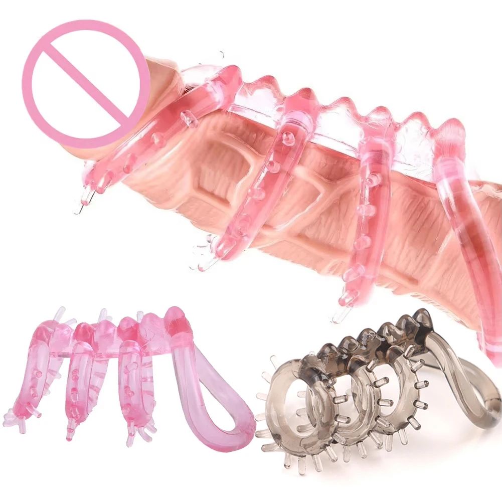 Penis Rings for Men Delay Ejaculation Stronger Erection Sex Toys Adult Supplies Linen Nozzle Ring Cock Sex Toys for Couples