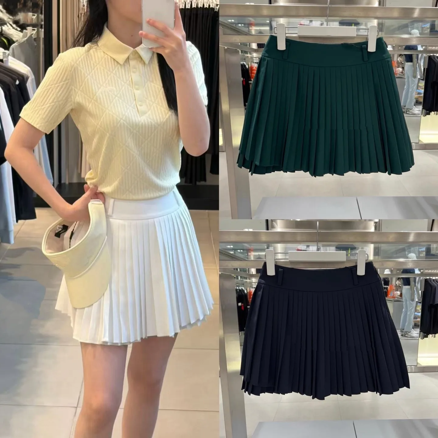 2026 Women Golf Pleated Skirt Sports Mini Skirt Golf Apparel Fashion Casual Athletic Skort for Outdoor Exercise