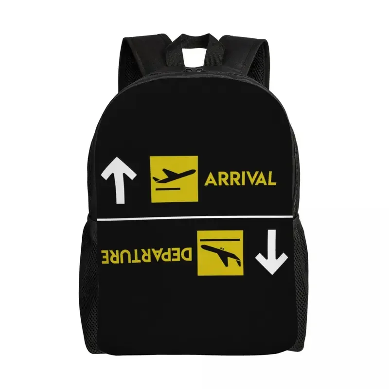 

Aviation Departures Arrivals Travel Backpack Men Women School Laptop Bookbag Aviator Pilot Gift College Student Daypack Bags