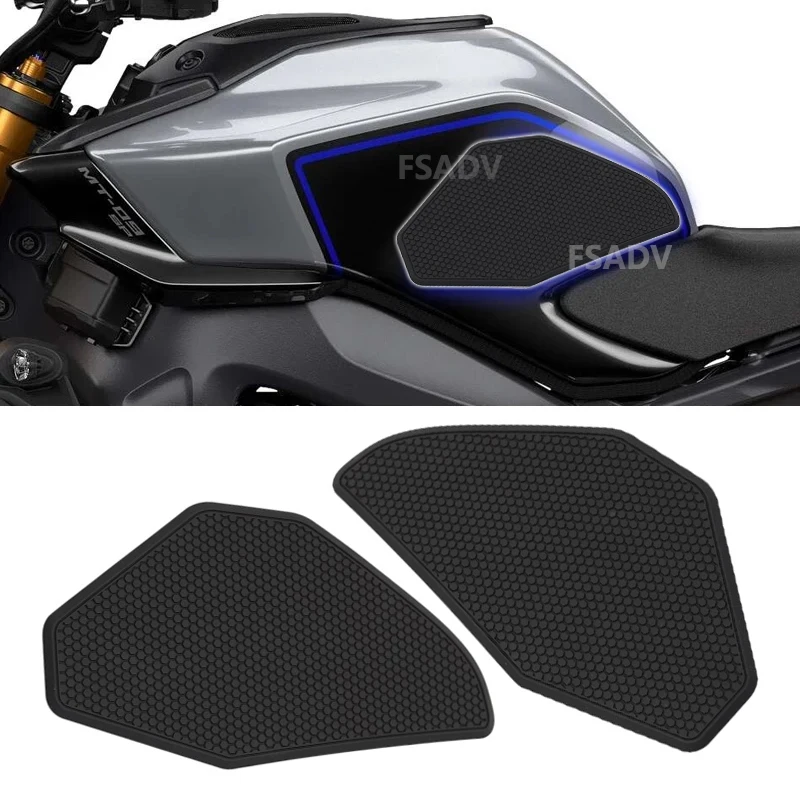 

MT-09 2024, накладка на бак, аксессуары для мотоциклов, накладка на топливный бак для YAMAHA MT-09 MT09 2024 2025, нескользящая боковая водонепроницаемая накладка на топливный бак