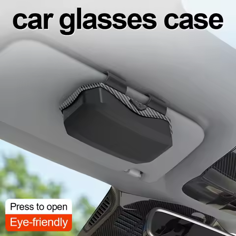 Car glasses case vehicle sunglasses storage box clip sun visor sunshade accessories interior scratch resistant material inside