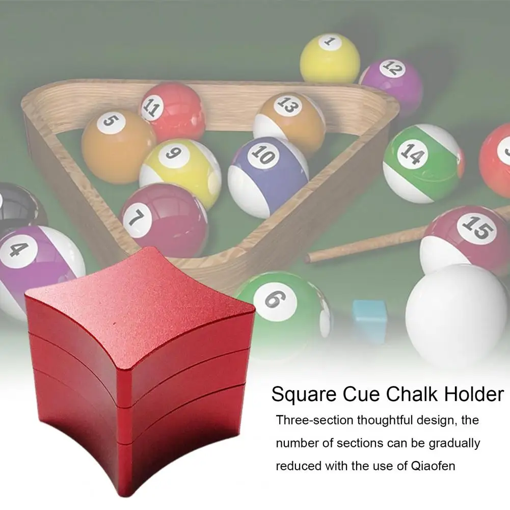 Durable Chalk Holder Portable Magnetic Pool Cue Chalk Holder Aluminum Alloy Snooker Chalk Box Carrier Case for Billiard