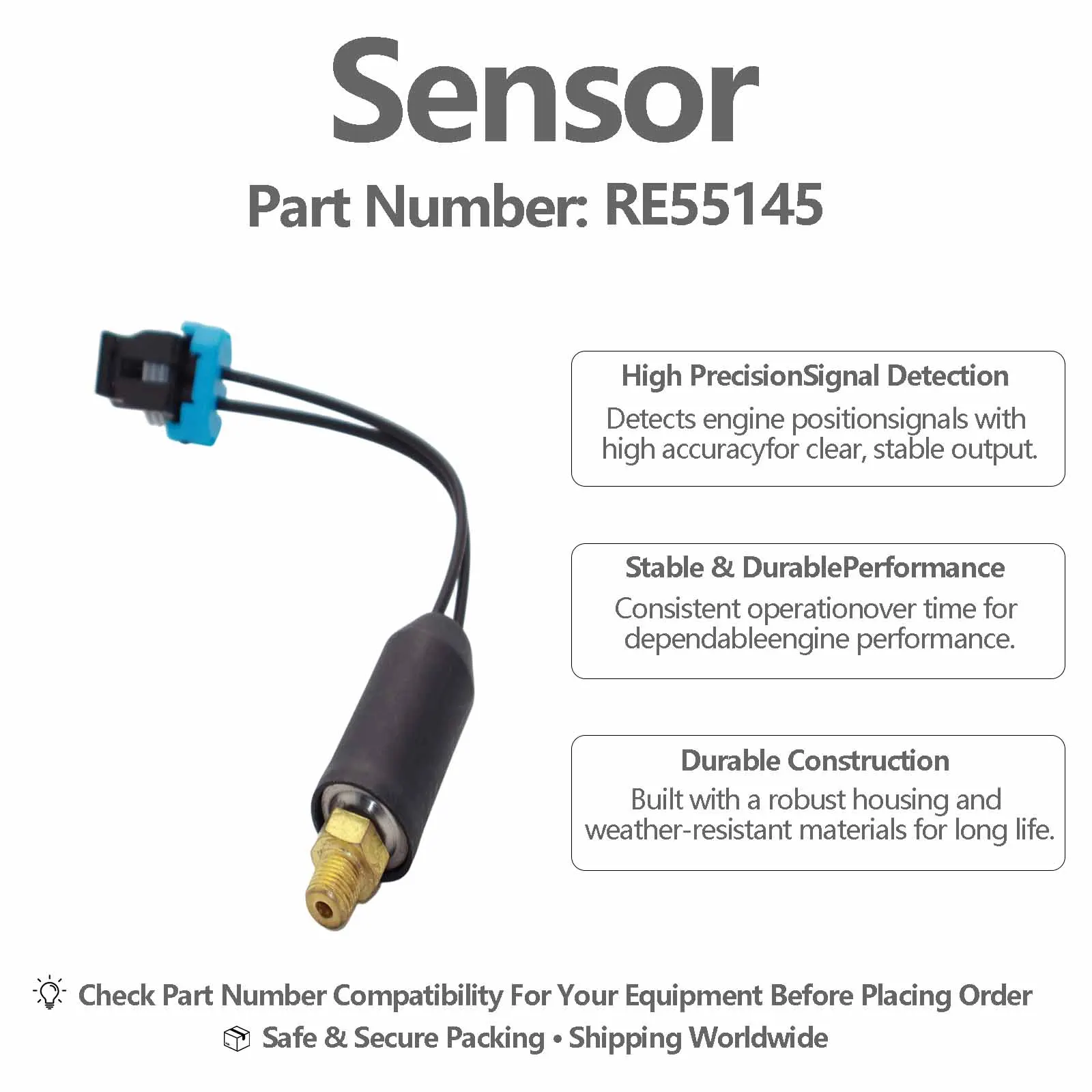 Oil Pressure Sensor RE55145 For John Deere Sprayer 4700 4710