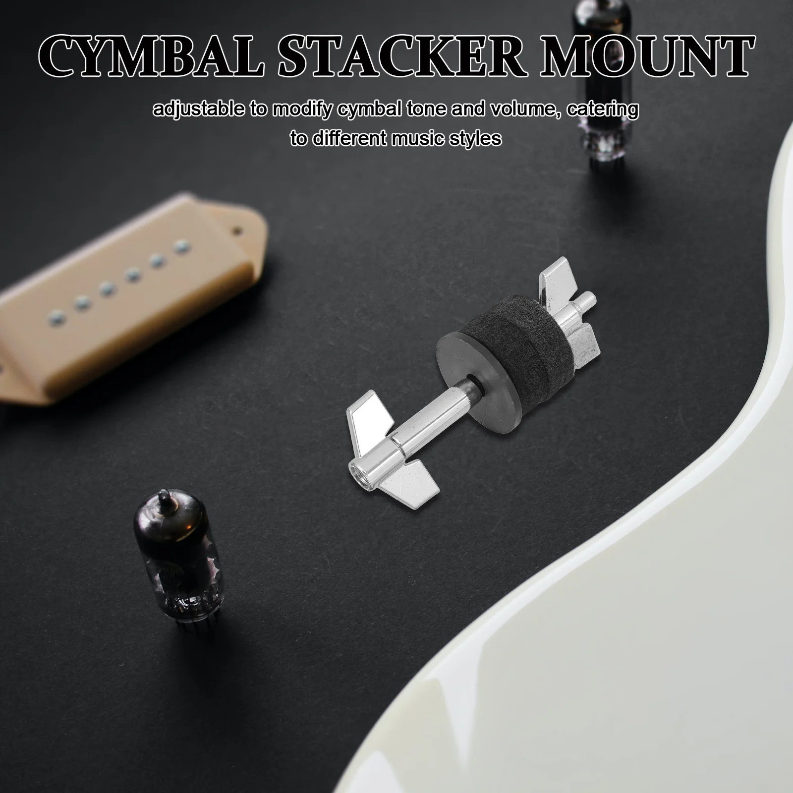 

Adjustable Drum Kit Cymbal Stacker Mount Double Level Stack Extension Arm Holder Clamp Drum Cymbal Stand Adapter