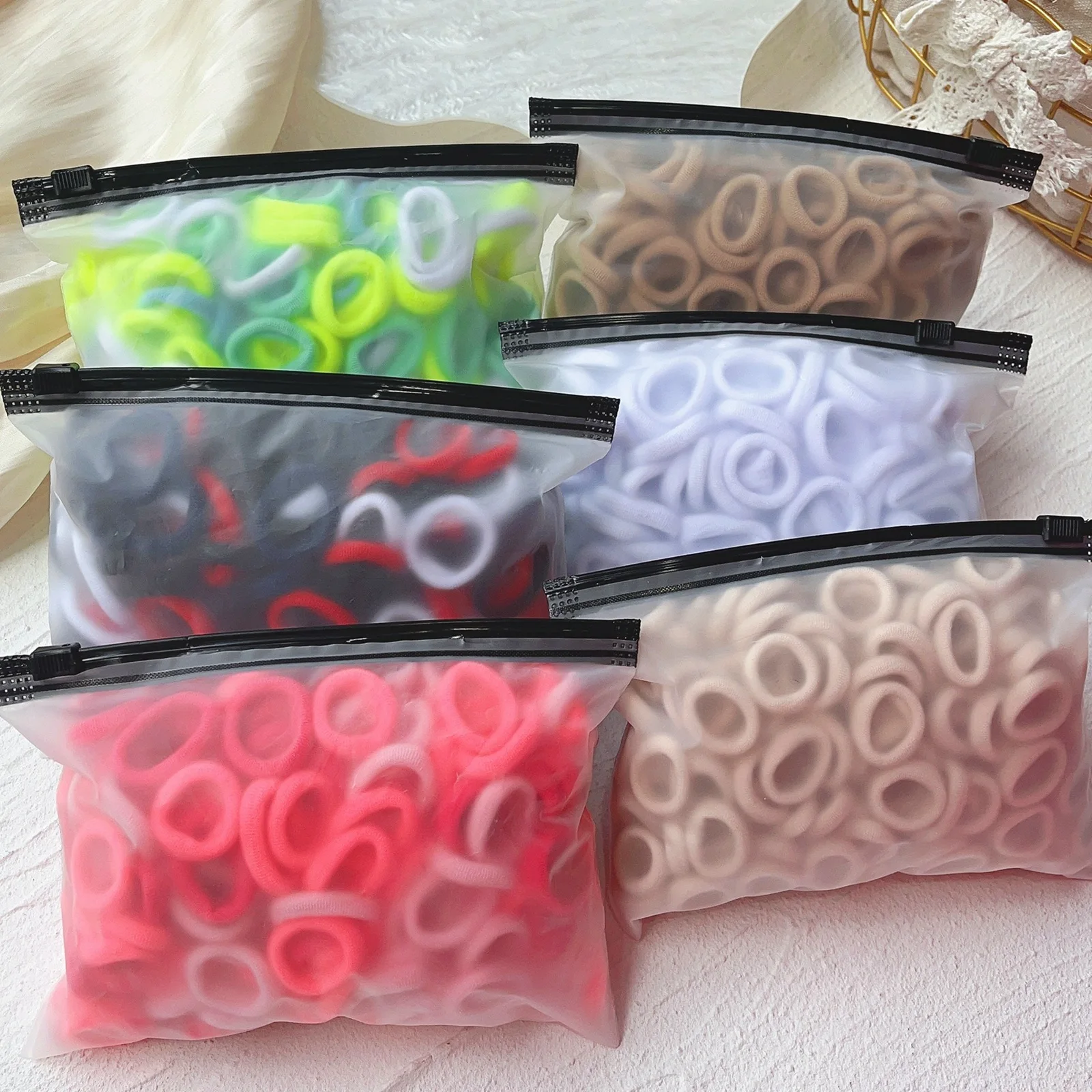 20/50PCS/Set Women Girls Basic Hair Bands Simple Solid Color Elastic Headband Hair Ropes Ties Hair Accessories Ponytail Holder