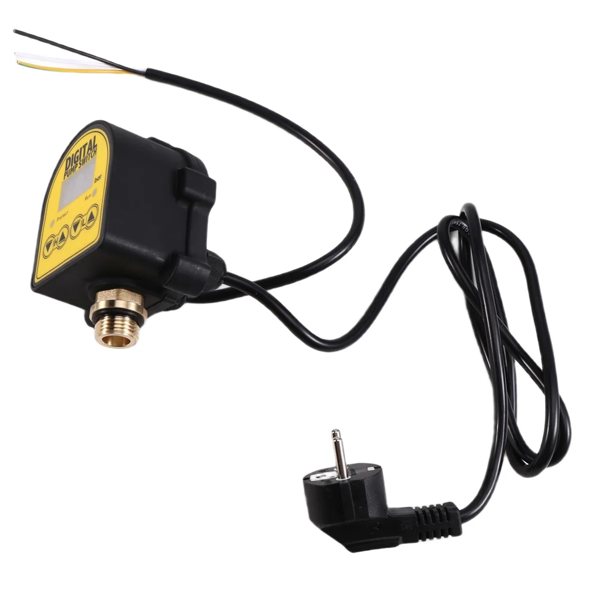 A002 Pressure Controller Switch 0-10Bar 1/2in Interface Water Oil Compressor 220V Digital Automatic Water Pump on/OFF EU Plug
