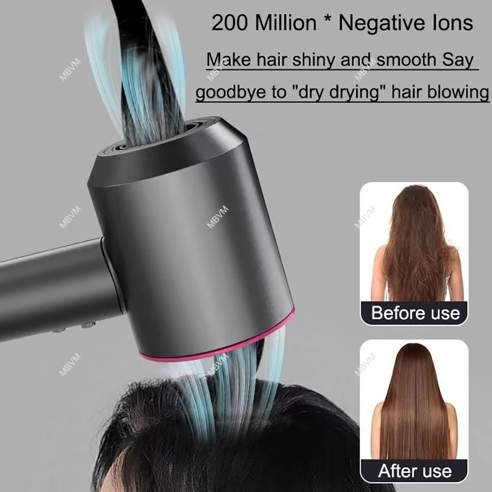 مجفف شعر فائق بدون أوراق 5 في 1 مجفف شعر 220 فولت احترافي للعناية بالشعر 1600 وات منفاخ هواء قوي أداة على طراز الصالون الأيوني السلبي #5