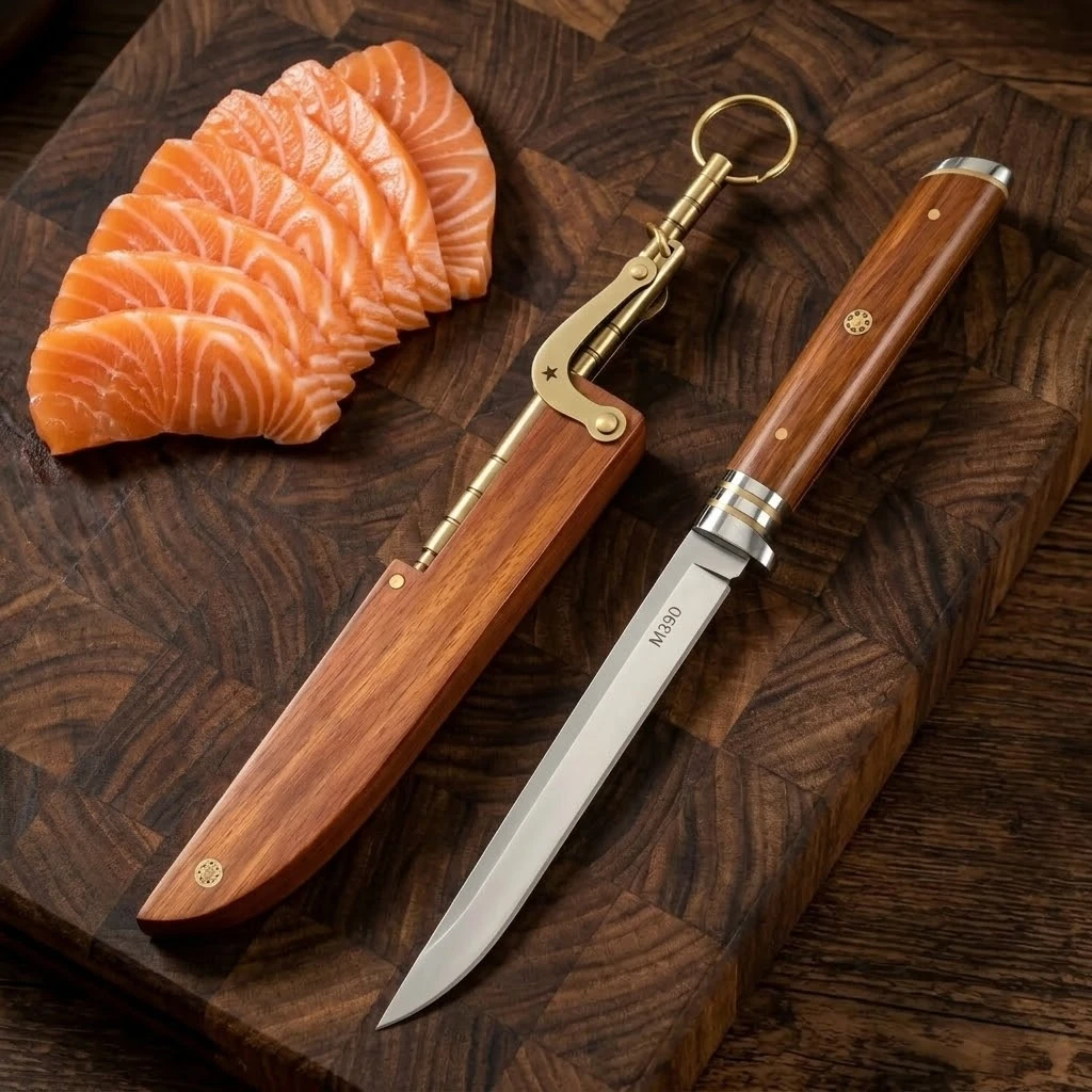 

M390 Kitchen knife Fixed blade with wooden handle kitchen accessories Multifunctional Cutting Meat Vegetables and Boning knife