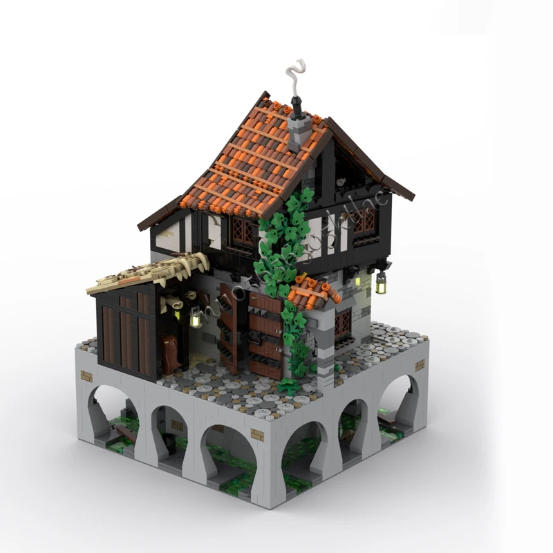 11944 قطعة MOC تخصيص القرون الوسطى بناء مدينة القراصنة الكبيرة نموذج بنة لتقوم بها بنفسك التعليم الجمعية الاطفال اللعب مفاجأة هدية #3