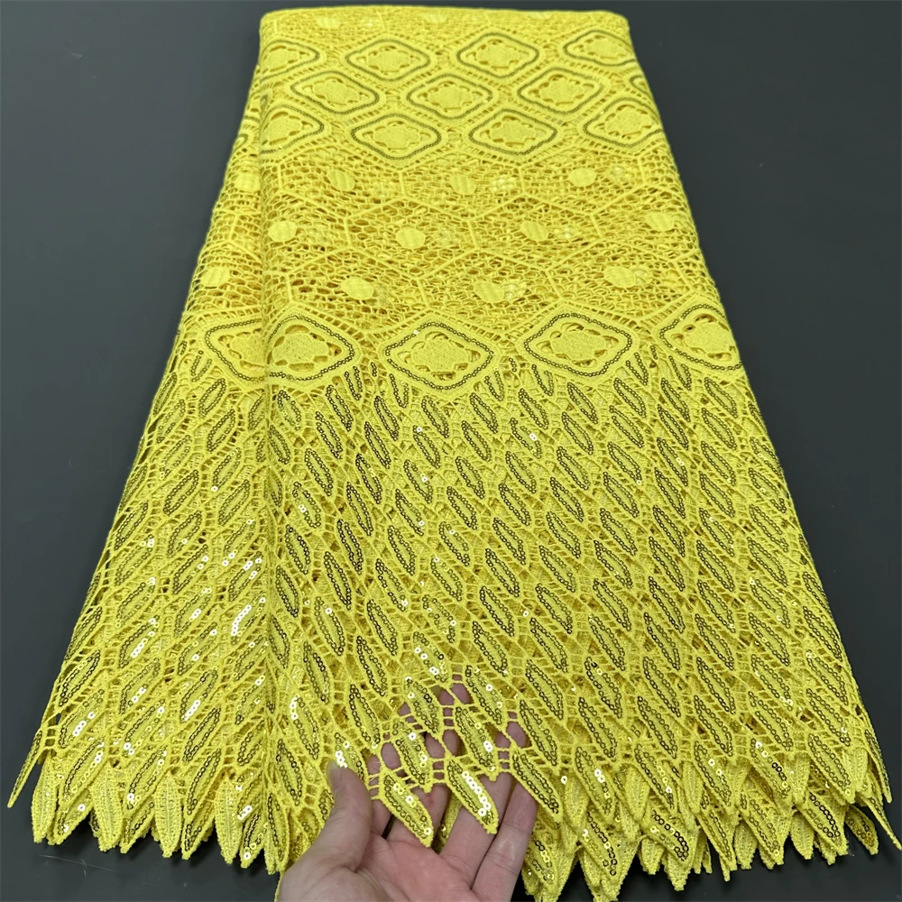 African Nigerian Sequins Tulle Lace Fabric,Sewing Net Cloth, Prom Dresses Beads,Embroidery, High Quality, 2024,5Yad,hz1215