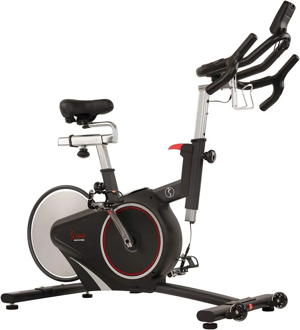 

Magnetic Rear Belt Drive Indoor Cycling Exercise Bike with RPM Cadence Sensor Black