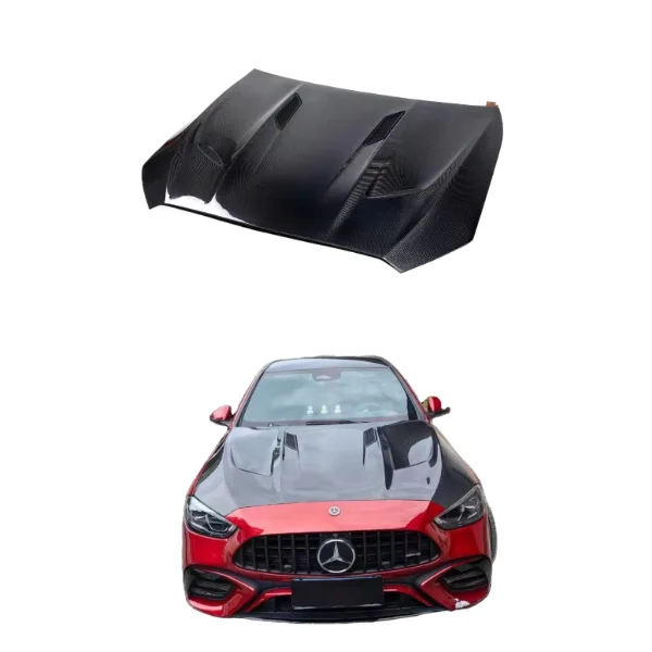 High Quality Carbon Fiber engine hood For Mercedes-Benz C Class W206 2022- Engine Cover