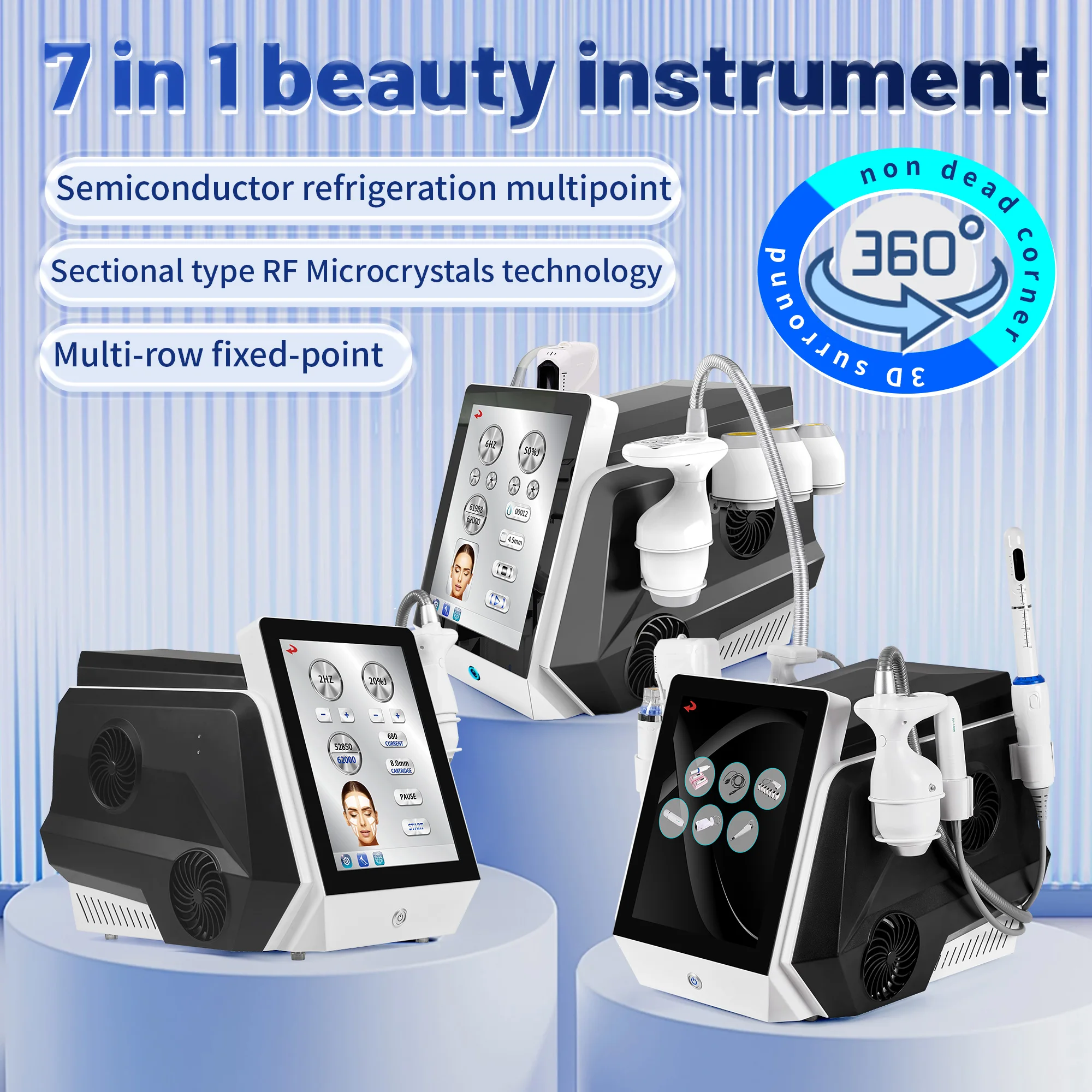 

Facial Lifting Machine 6 In 1 Anti-Aging Skin Tightening Device Wrinkle Reduction Dark Circle Care Neck Lifting Machine