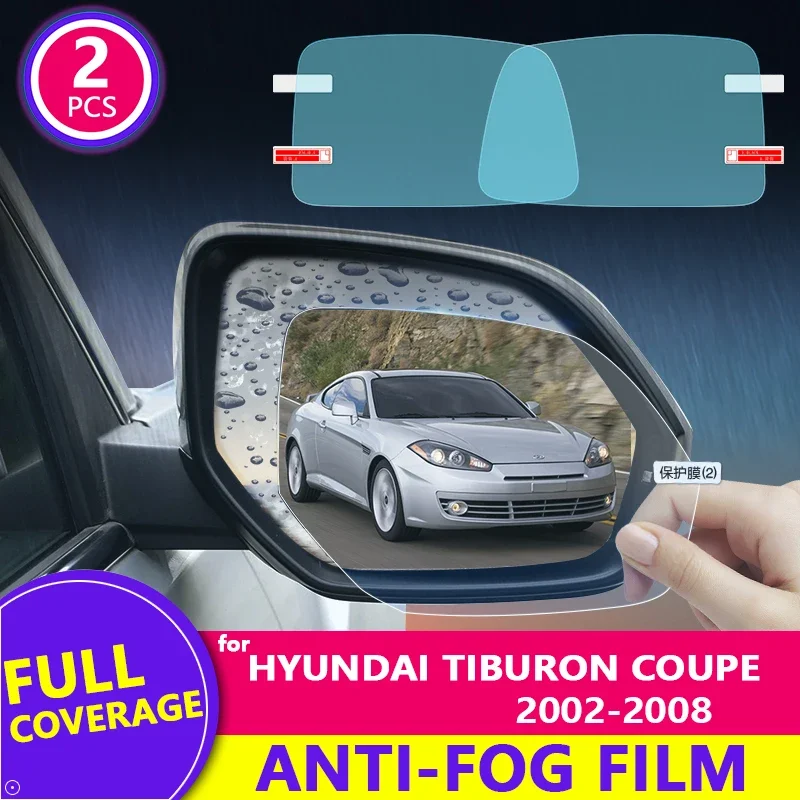 for Hyundai Tiburon Tuscani Coupe 2008-2018 2017 Rearview Mirror HD Film Anti-Fog Rainproof Auto Mirror Sticker Car Accessories