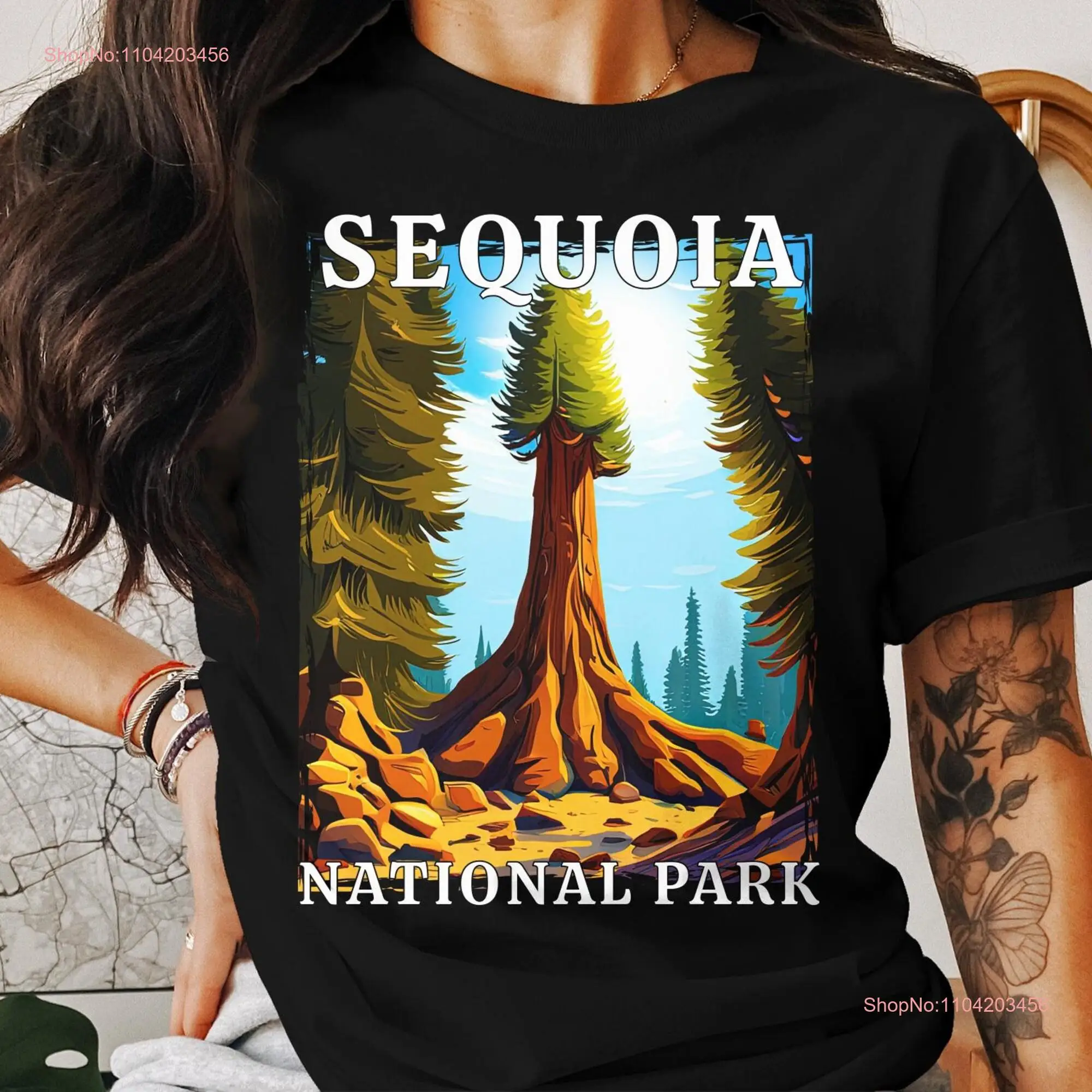 Sequoia National Park California Camping T Shirt SweaT Mountain Sweater Nature General Sherman Tree