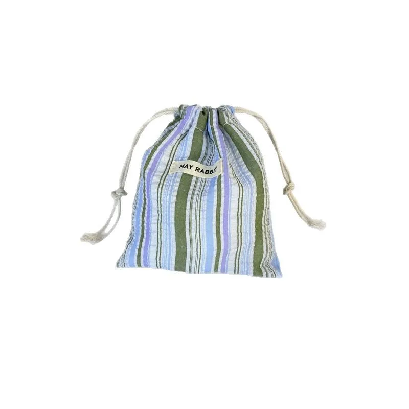 กระเป๋าแต่งหน้าของผู้หญิงญี่ปุ่นจีบลายเชือกรูดกระเป๋าแบบพกพาขนาดกะทัดรัดกระเป๋าเดินทางธุรกิจกระเป๋าเครื่องสำอางสำหรับสาว