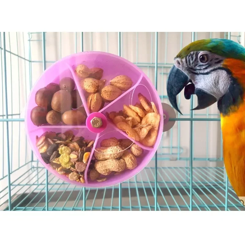 Toy Parrot Toy Chewing Rotate Pet Parrot Toys Wheels Bite Birds Foraging Food Box Cage Feeder birds accessoires