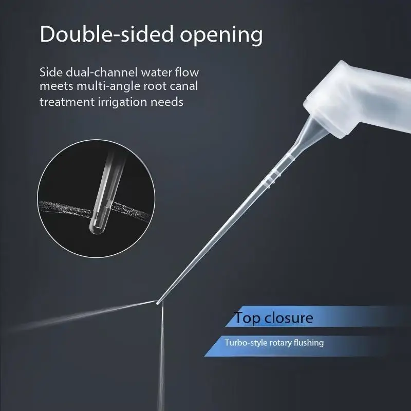 Disposable Dental Root Canal Irrigation Needle Tips Double Side Ports Flexible PP Endodontic Irrigation Tips