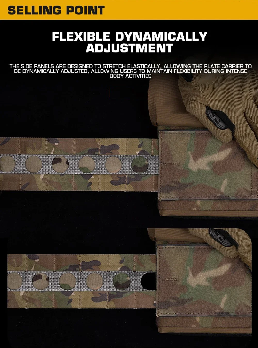 FCPC V5-Stil Taktische Plattenträgerweste – MOLLE Modulare Jagd- und Airsoft-Weste mit Utility-Tasche auf der Rückseite – Detail 3