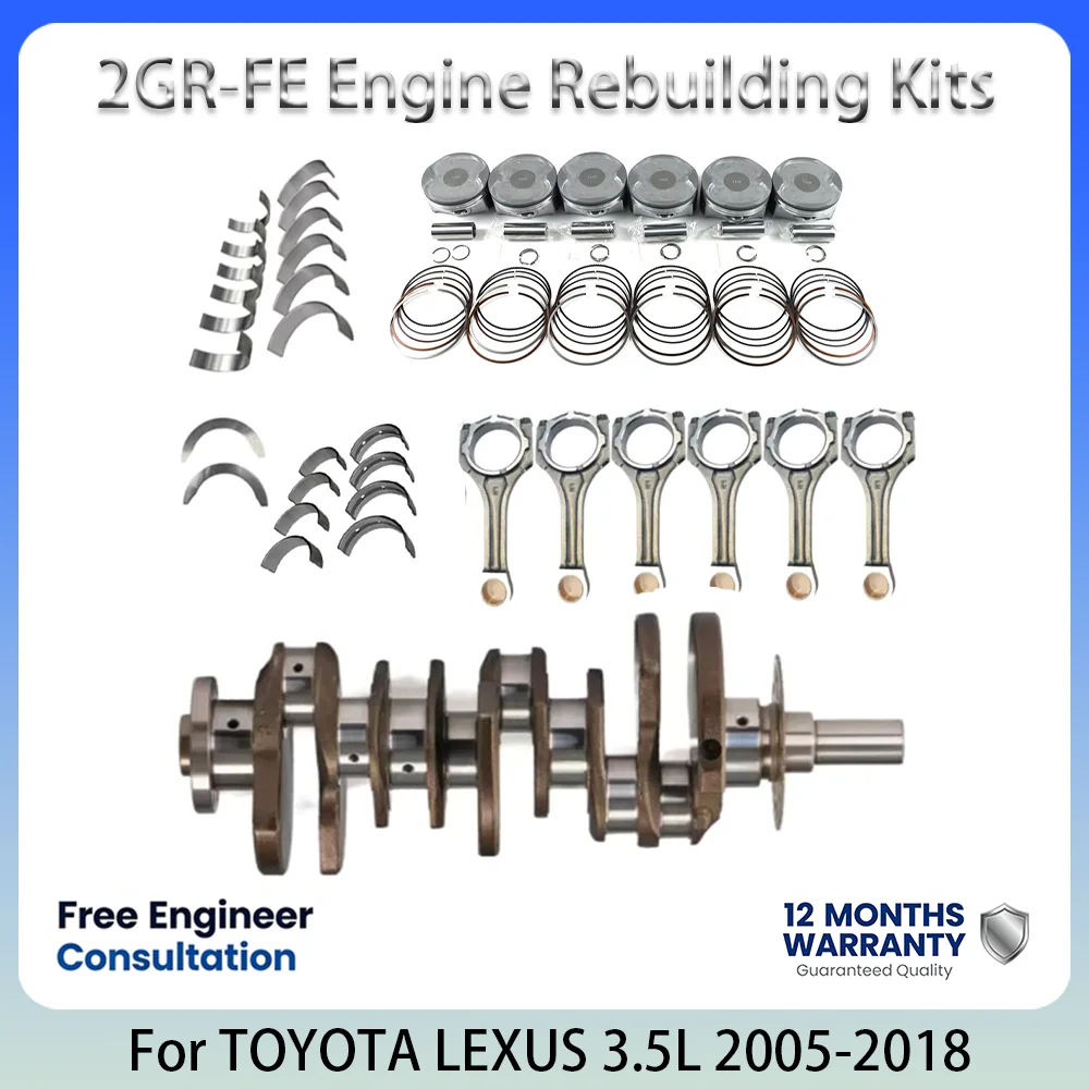 Engine Rebuilding Kits For TOYOTA AURION AVALON CAMRY HIGHLANDER KLUGER SIENNA VENZA LEXUS GS 3.5L 3.5 L T V6 GAS 05-18 2GR-FE