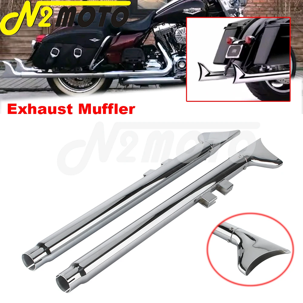 

For Harley Touring Electra Street Road Glide Road King FLHR FLHX FLTR 95-16 Durable Motorcycle Upgrade Dual Exhaust muffler Pipe