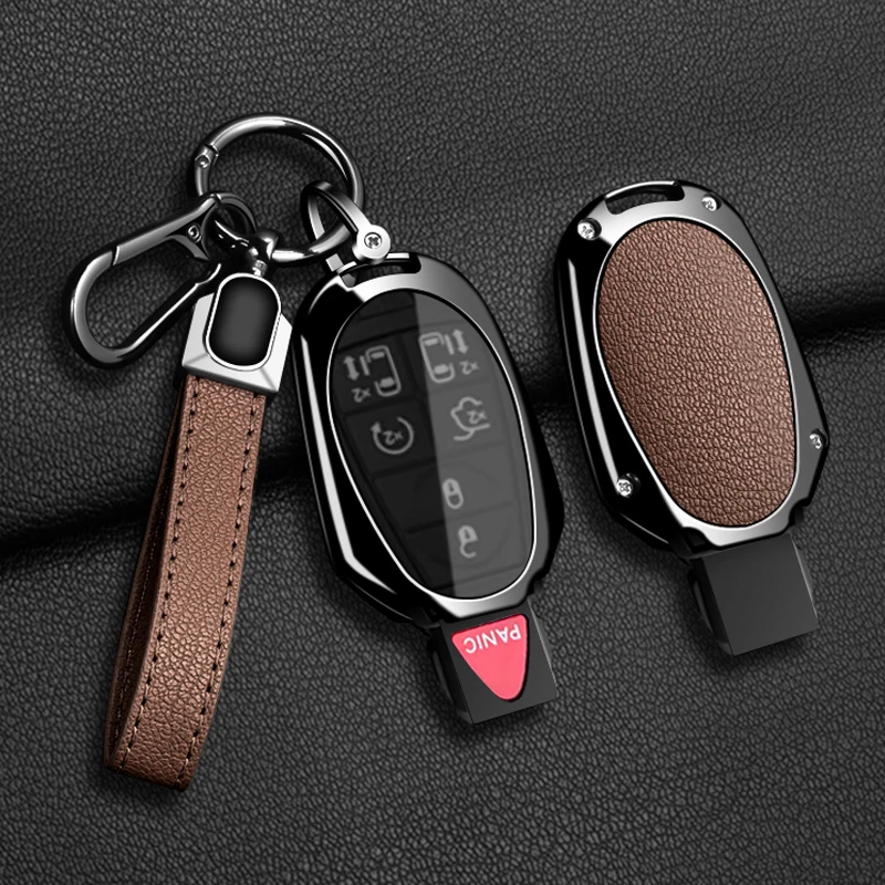 Car Fob Key Case Cover Holder Chain For Jeep Commander Dodge Grand Caravan Chrysler Grand Voyager Town Country For Chrysler 300C - view 2