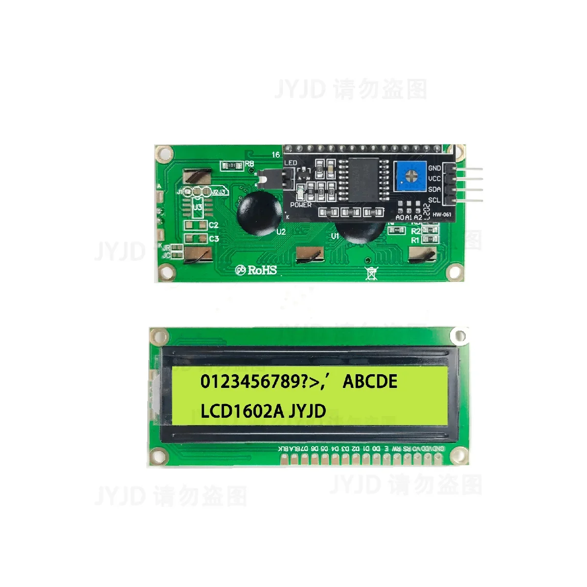 LCD1602 Module Blue Green Screen For Arduino LCD1602A LCD Character UNO R3 Mega2560 Display PCF8574T IIC I2C Interface image 2