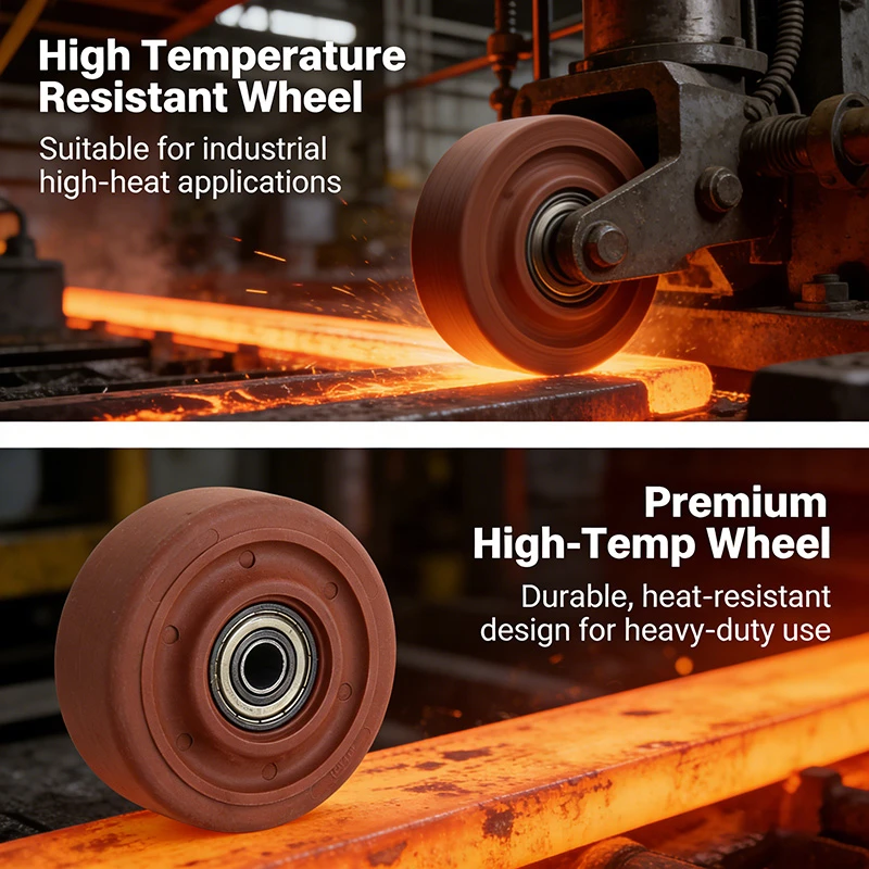 

(4 Pack) High-temperature Resistant 3/4 /5 Inch Casters With Axle - Heatproof Bakery Cart Wheels For Oven/bread Rolling Rack