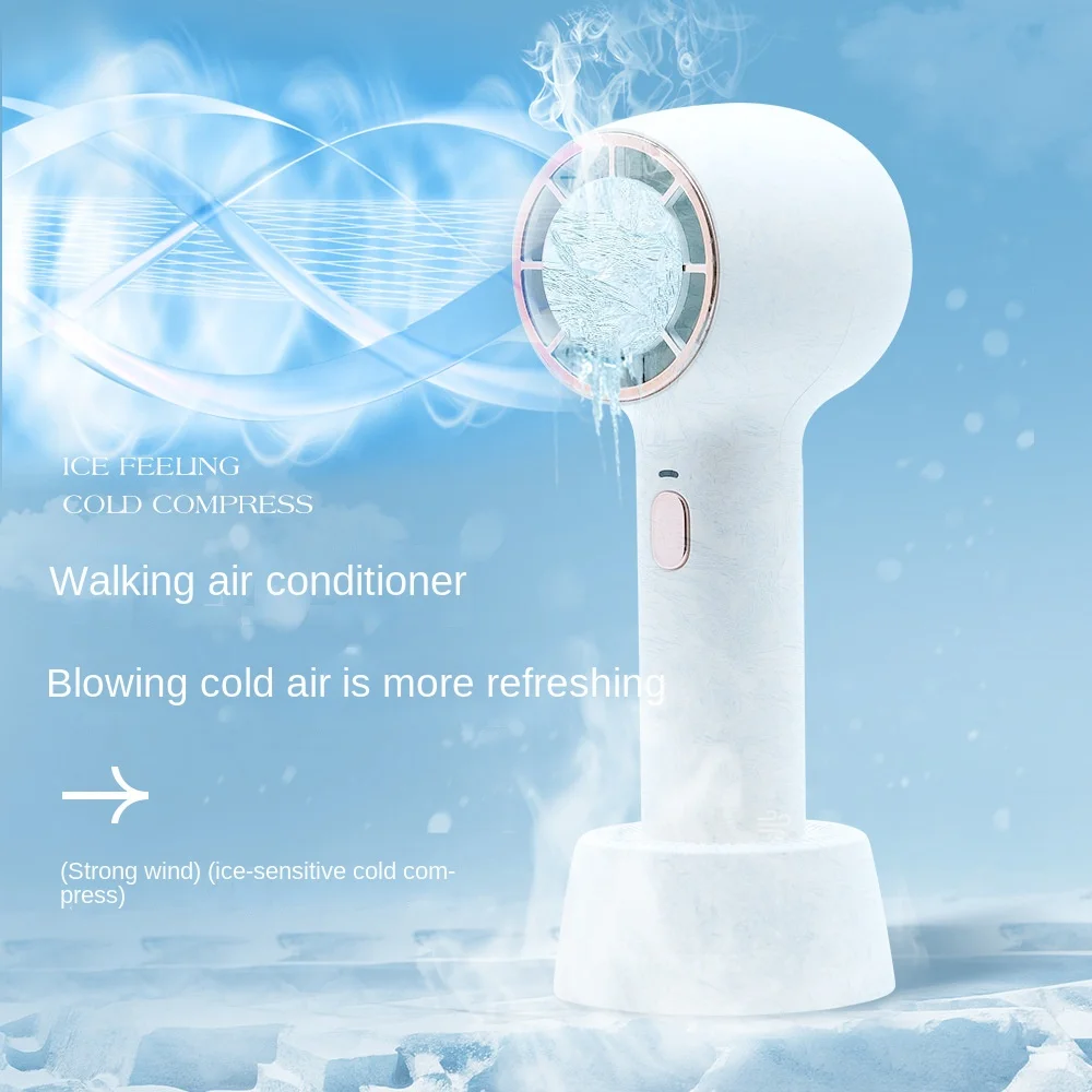 

New Handheld Outdoor Cooling Fan Desktop Small Household Cold Compress Mute Fan