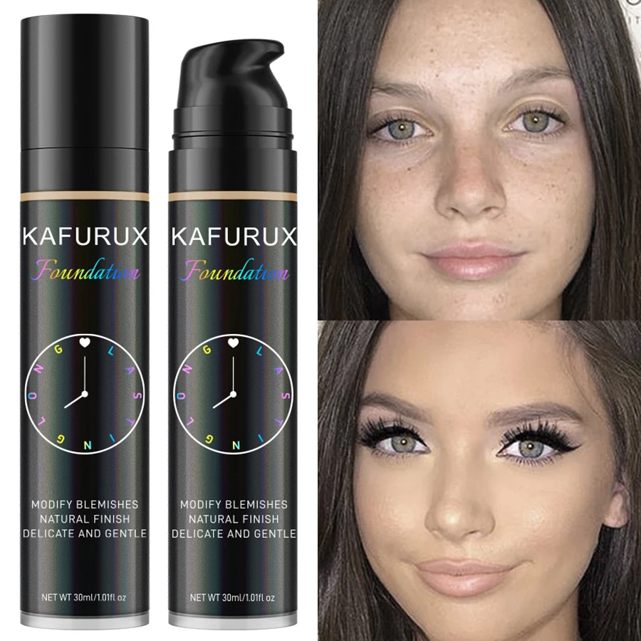 Base líquida de 8 colores, corrector efectivo, resistente al agua, resistente al sudor, maquillaje coreano, Base facial de Porfession, regalo de cosméticos