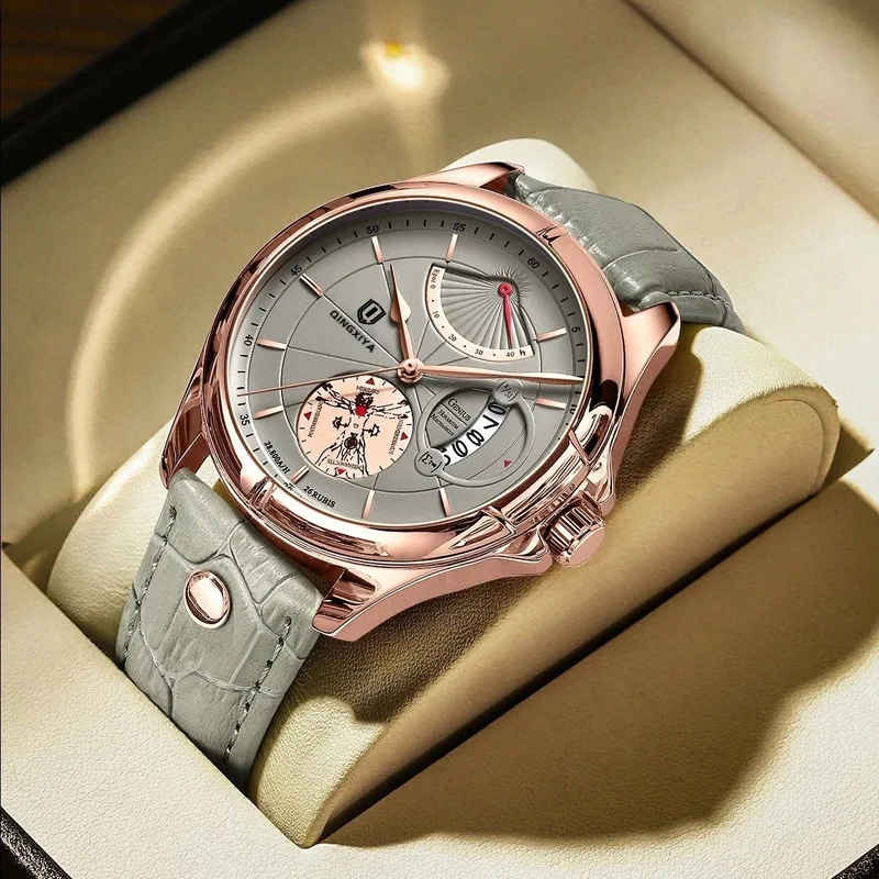 Hot Selling Creative Decorative Dial Quartz Watches Men's Creative Dial Personality Cool Leather Strap Luminous AAA Wristwatch