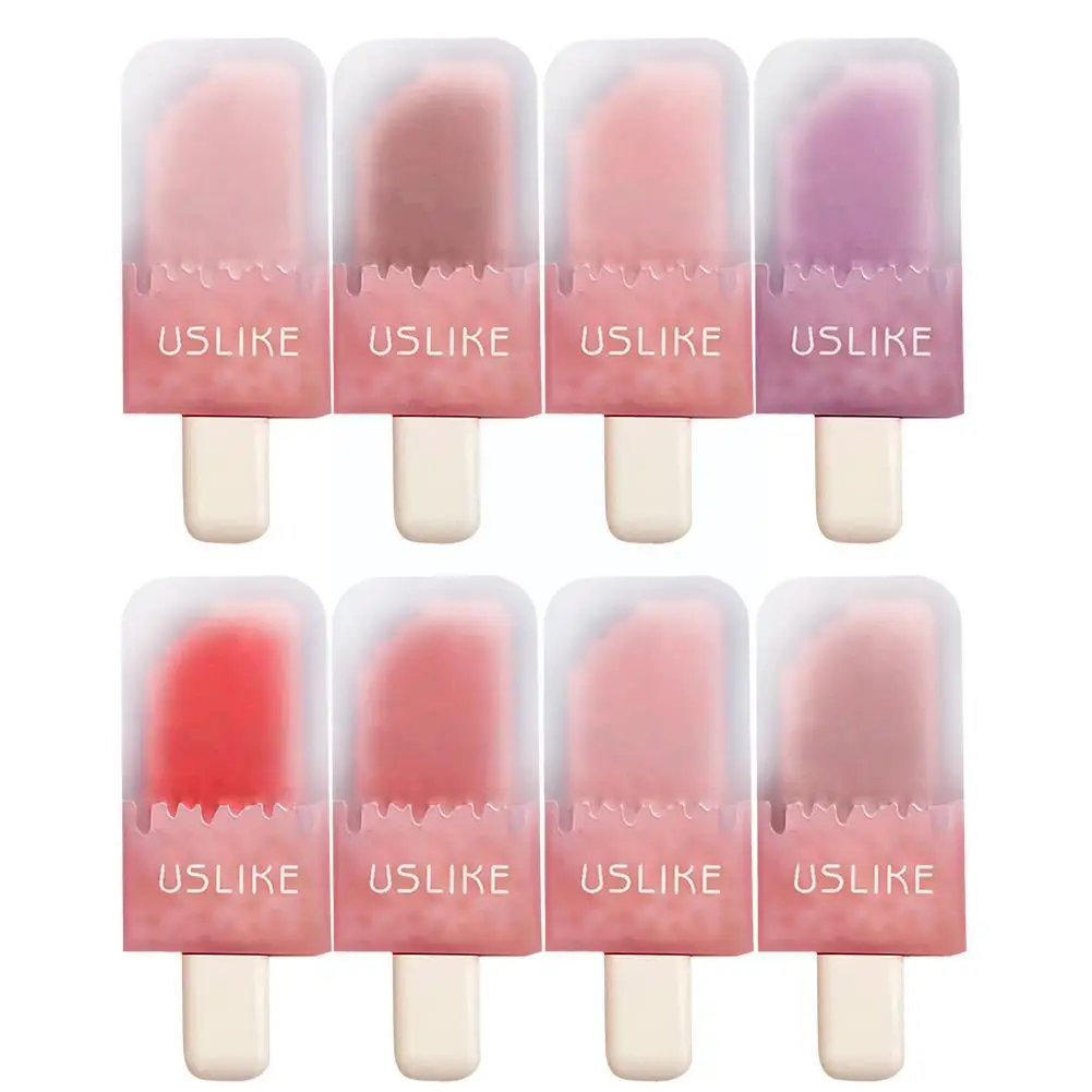 Uslike Eis Lippen glasur matt Nebel Samt dauerhafte Lippe 8 Farbe Make-up Lippen Lippenstift Tönung Lippenstift Glanz hohe Frauen farbe y6t1