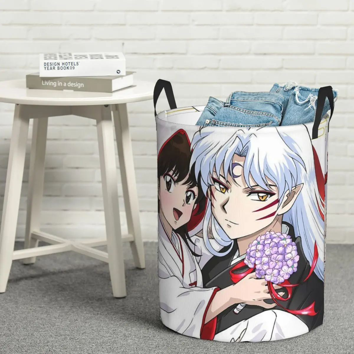 

Laundry Collector Manga Kimono Inuyasha Sesshomaru Folding Laundry Basket Home Organizer Baby Washing Basket Home Organizer