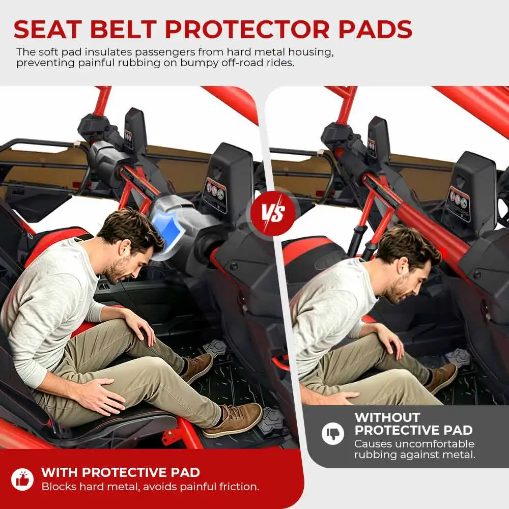 For Can-Am Maverick MAX Turbo DS International 2022 2023 2024 2025 2026 #707900653 1 Pair Seat Belt Protector Pads Accessories