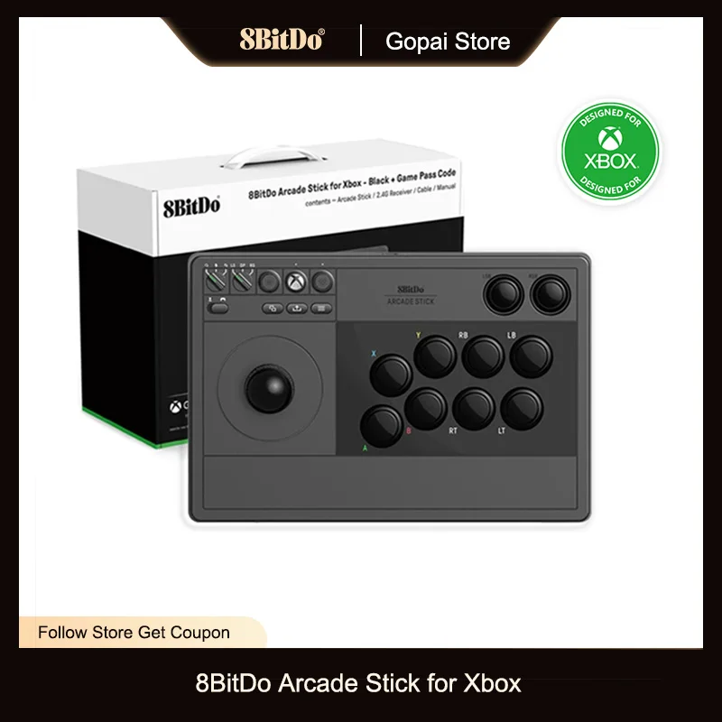 

8Bitdo Arcade Stick for Xbox Series X/S, Xbox One Wireless .4G Arcade Fight Stick for Windows 10 and Above Game Accessories