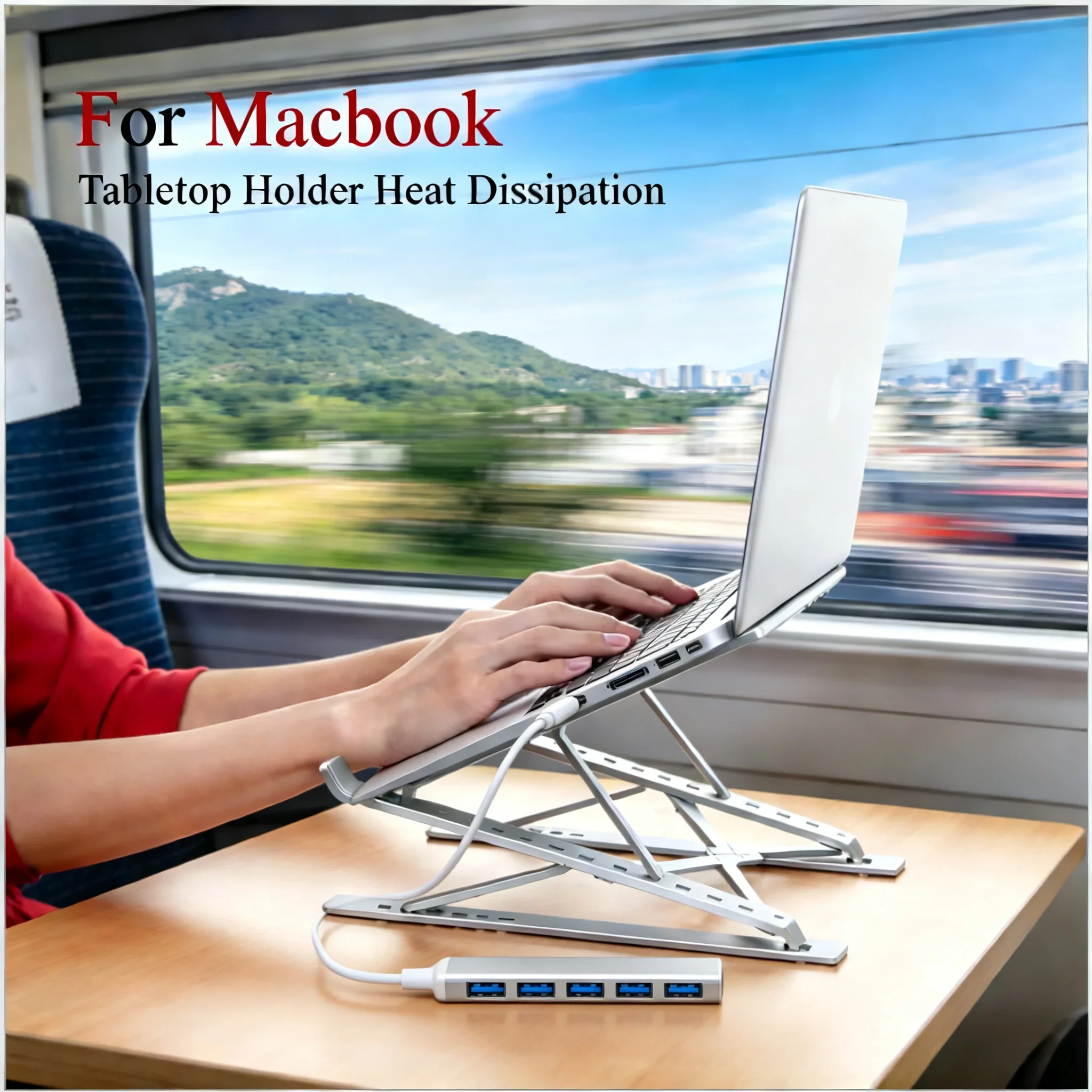 Laptop Stand For Macbook Folding Adjustable Aluminum Computer Pc Tablet Stand Notebook Tablelaptop Holder Heat Dissipation