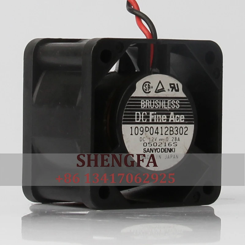 

SANYO 109P0412B302 Case Cooling Fan DC12V 0.28A 40x40x28MM 4CM 4028 Large Air Volume Double Ball Bearing