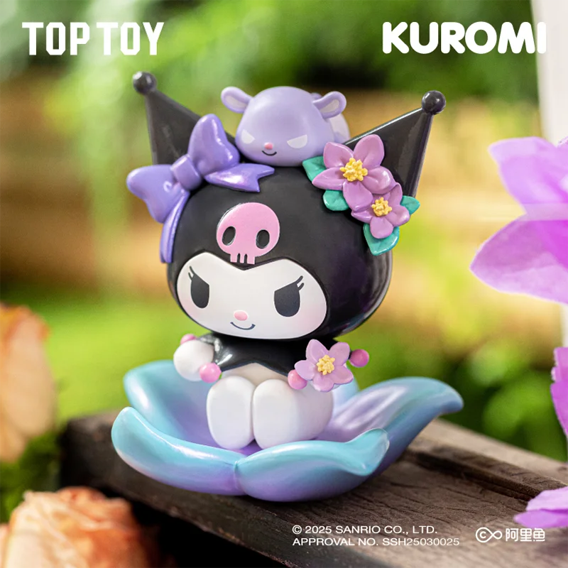 Autentico nuovo fiore primaverile serie scatola cieca personaggio Hellokitty Kuromi Kawaii giocattolo ornamenti per il desktop regalo di compleanno per ragazza
