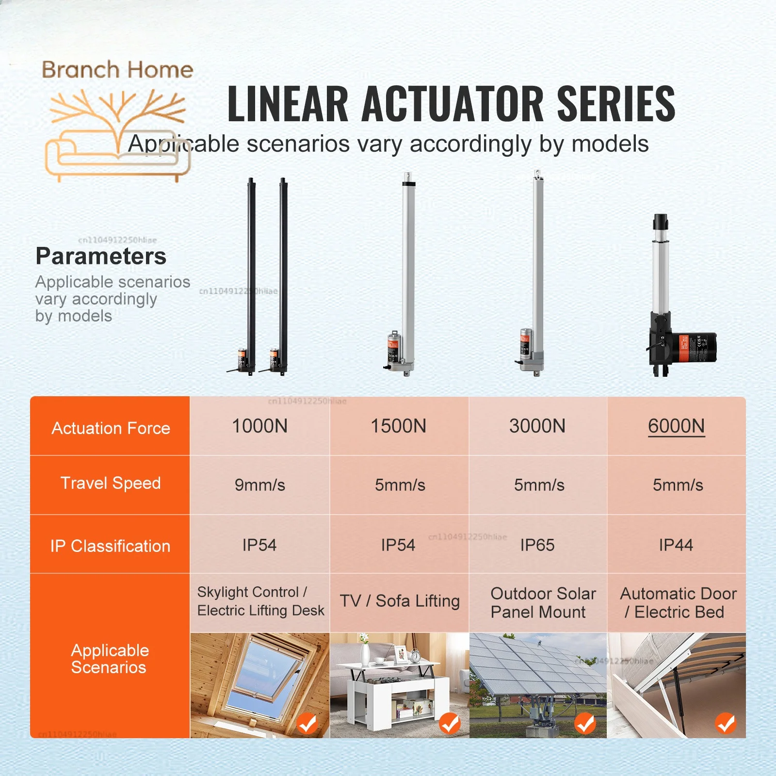2PCS 12V Linear Actuator 1000N 30inch Electric Linear Motor Controller IP54 Protection for Home TV Table Sofa Lifting