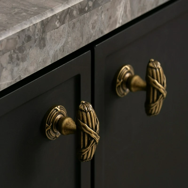 1PC Vintage Cabinet Door Handle, Antique Bronze Drawer, Antique Style Single Hole Handle in Furniture