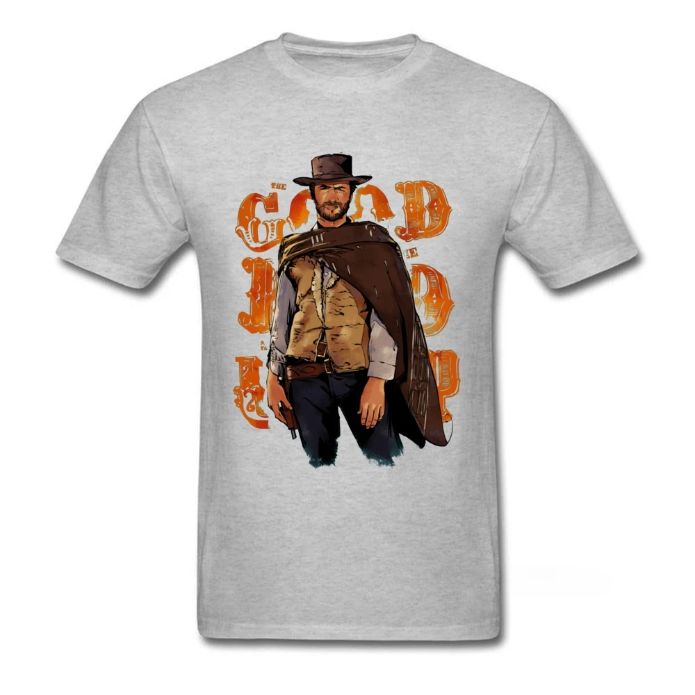 Male Tshirt Clint Eastwood Good Bad Ugly T Shirt Short Sleeve Men T-shirt Hiphop Kpop Cotton Crewneck Plus Size Vintage T Shirts