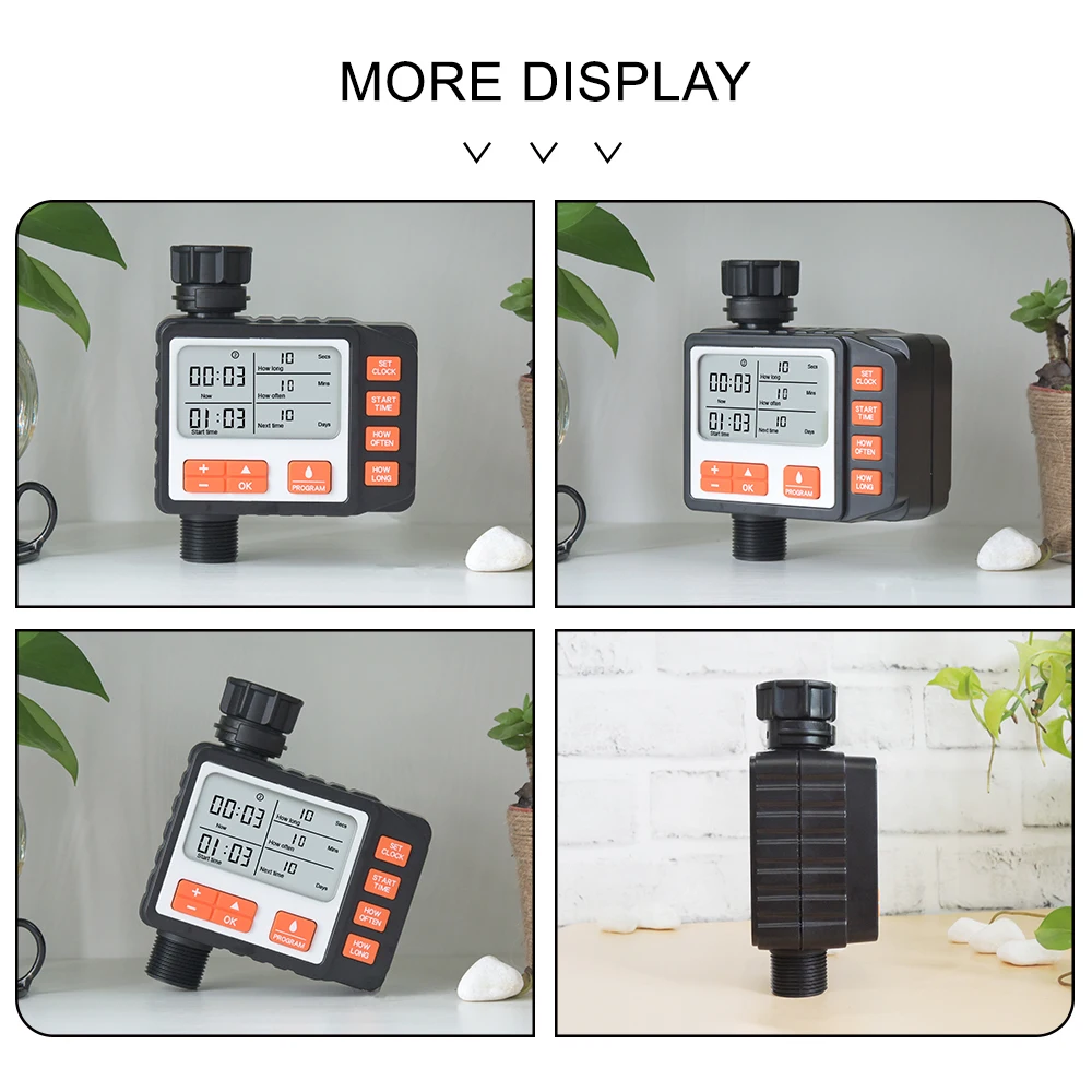 Large Screen Display Garden Watering Timer Digital Programmable  Irrigation Controller Lawn Flower Plant Automatic Watering Tool