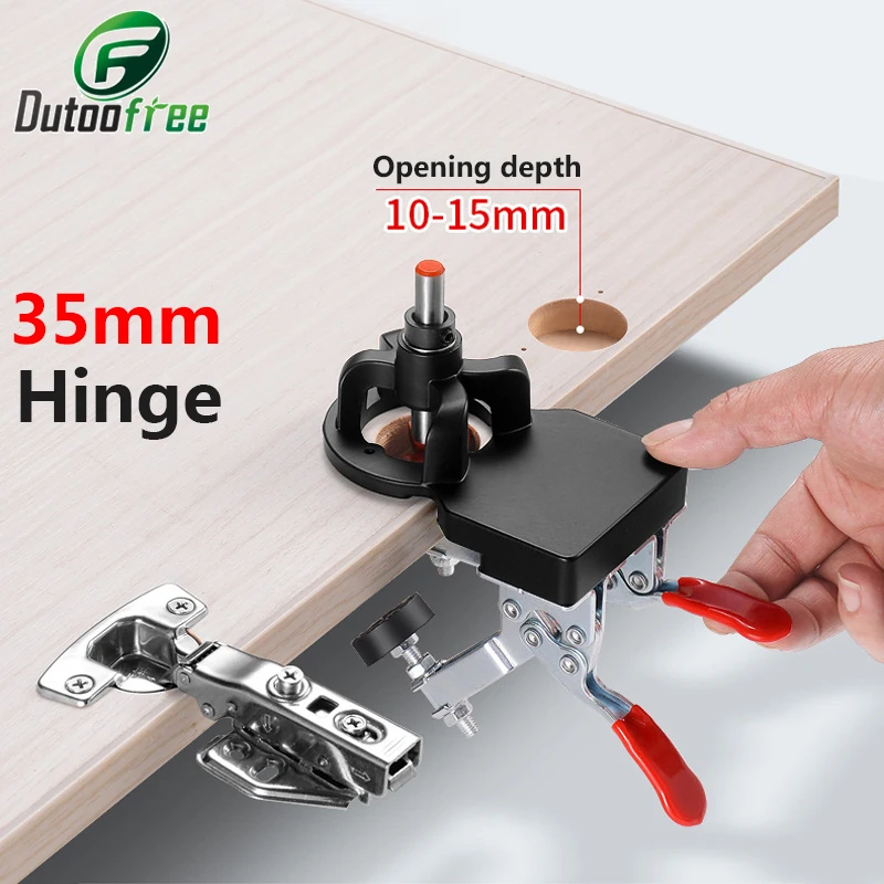 

35mm Hinge Hole Jig Drill Guide Set DIY Woodworking Door Hole Opener Concealed Hinges Guide Door Saw Cabinet Accessories Tool