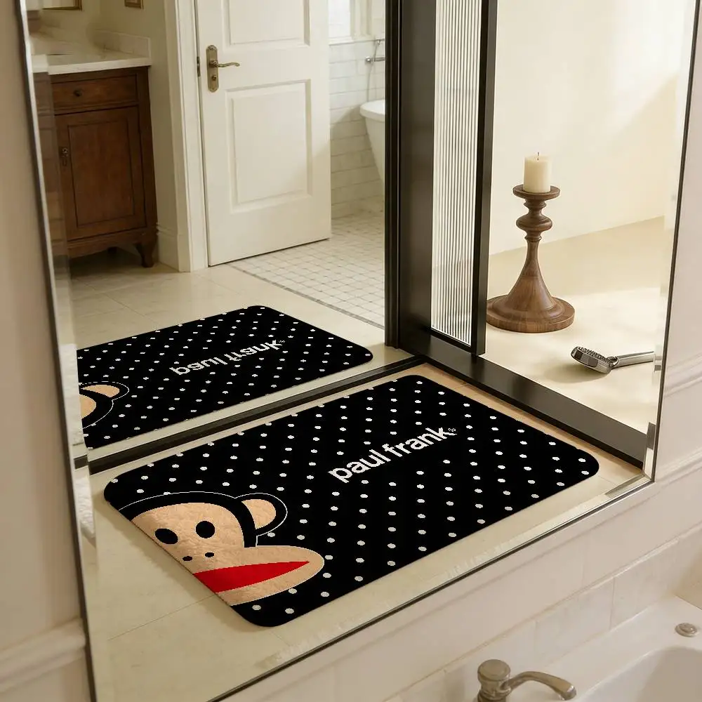 Logo P-Pauls F-Frank Kitchen Mat Nordic Style Bedroom Living Room Doormat Home Balcony Anti-Slip Welcome Rug