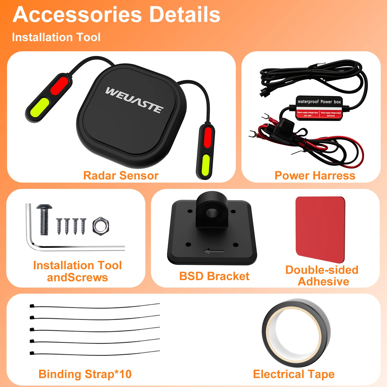 Motorcycle Safety Kit 24GHz BSD Radar Blind Spot Monitor & Lane Change Alarm IP67 Waterdicht Moto Waarschuwingssysteem accesorios moto