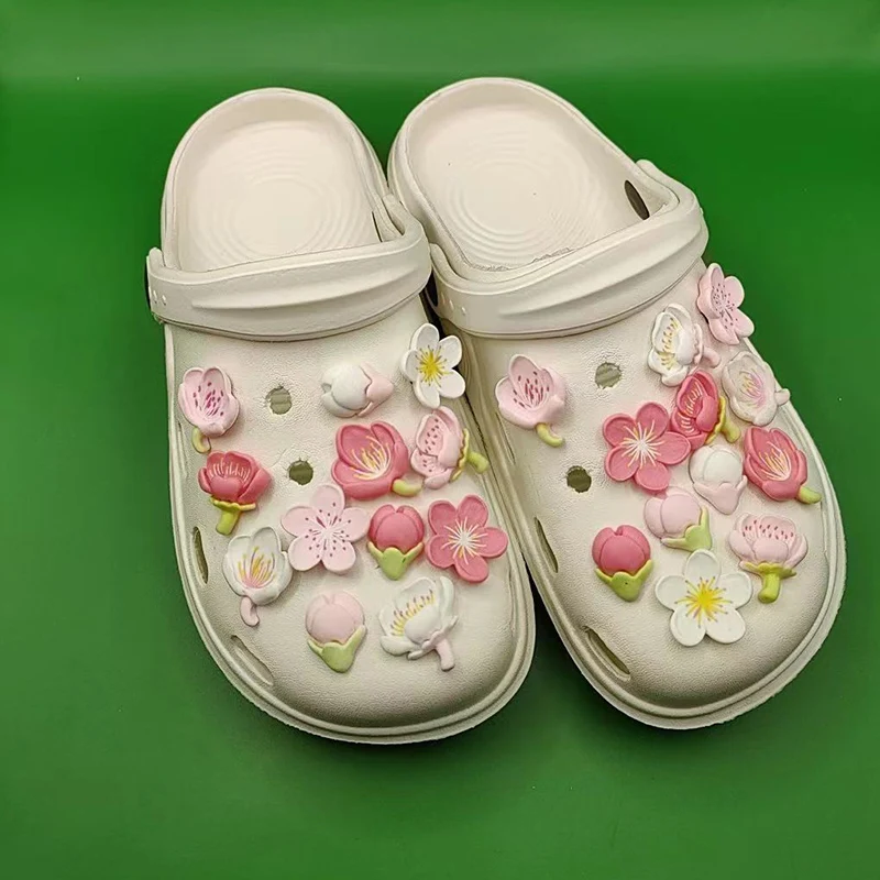 

Cherry Blossom Series Shoe Charm DIY Shoe Decorations Button Accessories for Bogg Bag Slides Sandals Clogs Kids Gifts