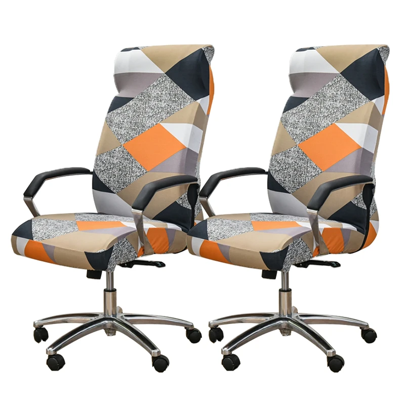 1PC Stretch Büro Stuhl Abdeckung Geometrische Muster Computer Büro Stühle Abdeckungen Anti-schmutzig Gaming Sitz Schonbezüge Schutz