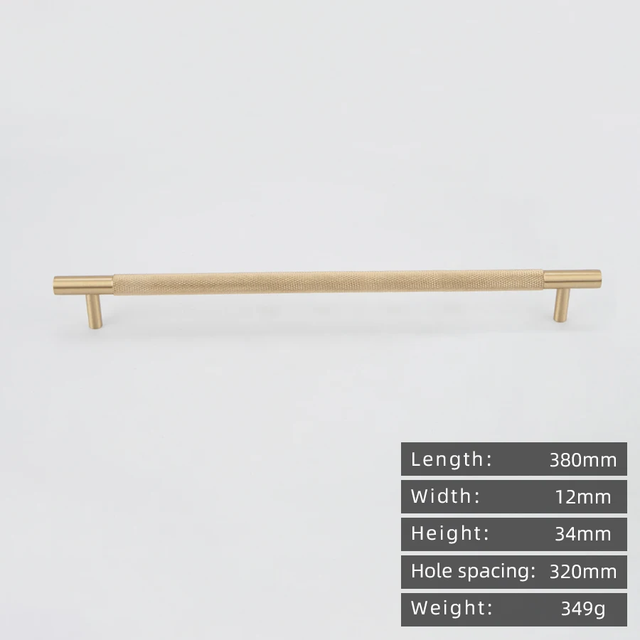KEDLO Massief messing knoopgreep 500mm lange handgreep keukenkast Europese stijl licht luxe geborsteld messing gouden handgreep